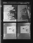 Jacyees present check; Re-photograph of woman (4 Negatives), February 20-21, 1958 [Sleeve 42, Folder b, Box 14]